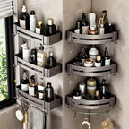 AluEcke: Wall Shelves for Bathrooms – Durable Aluminum Corner Shelf, Floating & Space-Saving for Cosmetics & Care Products