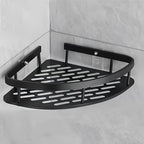 AluStark: Wall Shelf Bathroom – Modern Aluminum Corner Shelf, Multifunctional & Space-Saving, No Drilling Needed for Bathroom Organization
