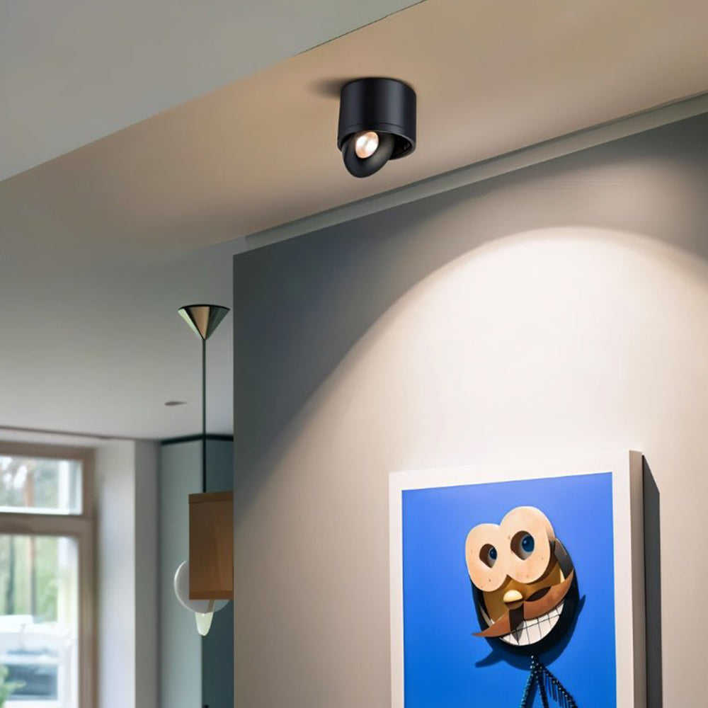 Aluminum LED Ceiling Light, 30° Adjustable Tilt, 7W–12W Options