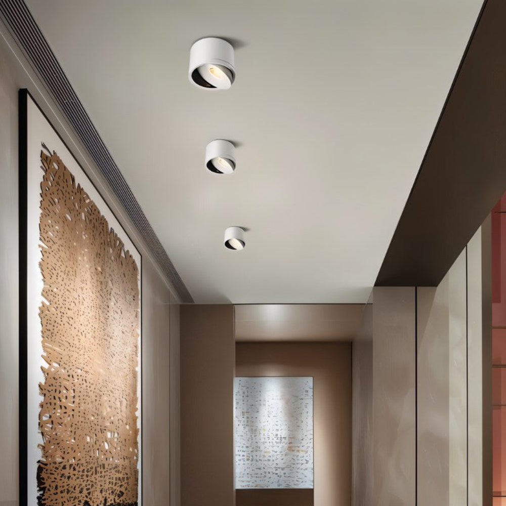Aluminum LED Ceiling Light, 30° Adjustable Tilt, 7W–12W Options