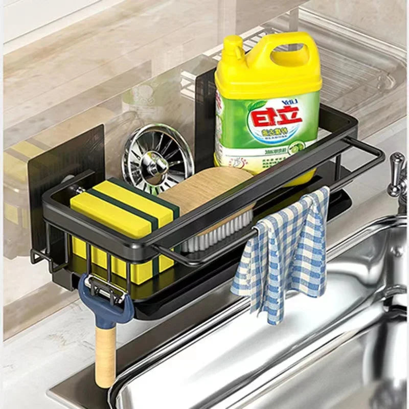 Over Sink Dish Rack Aluminum Self Draining, Space-Saving Design