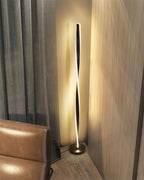 Twisted Aluminum Stick LED Floor Lamp, 3-Color
