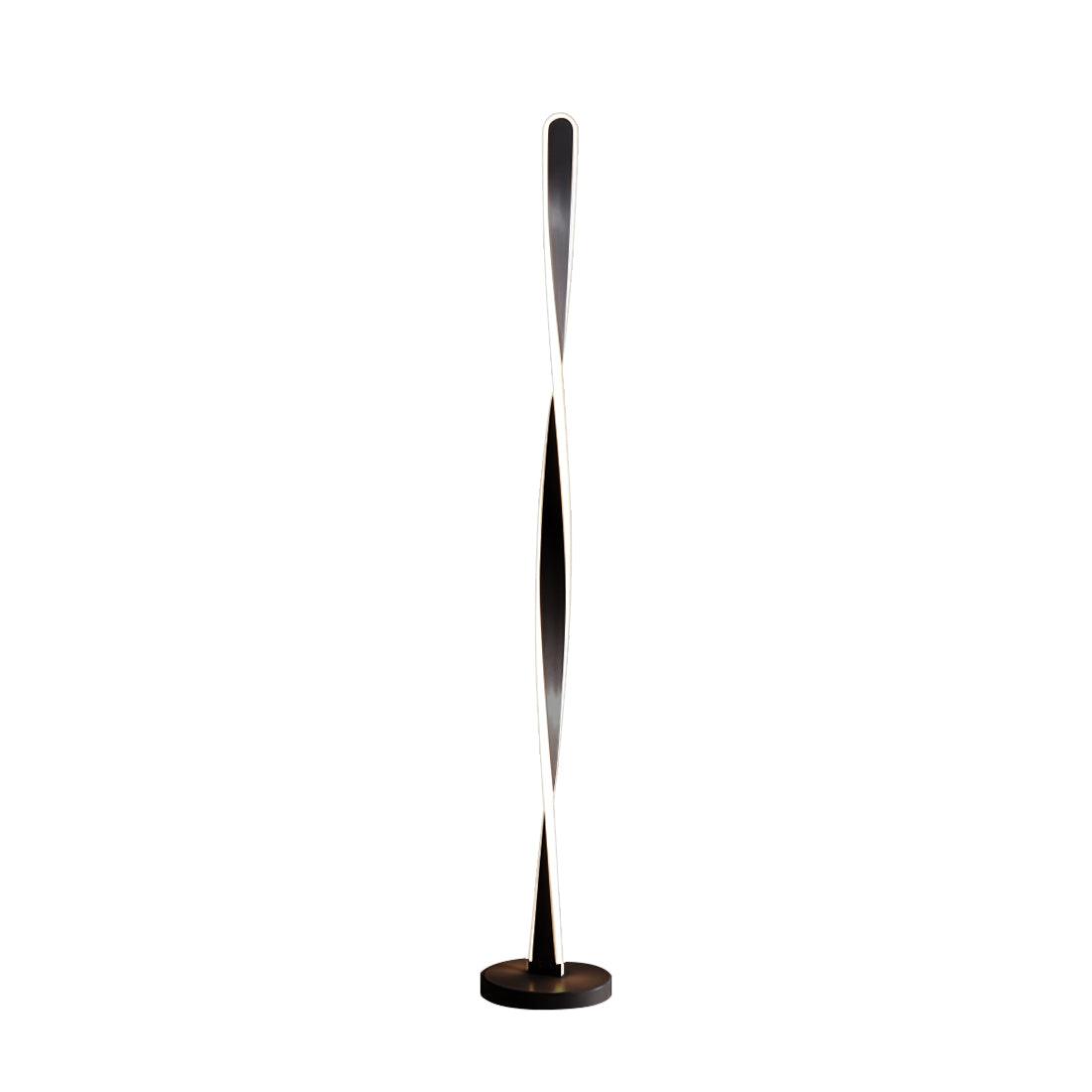 Twisted Aluminum Stick LED Floor Lamp, 3-Color
