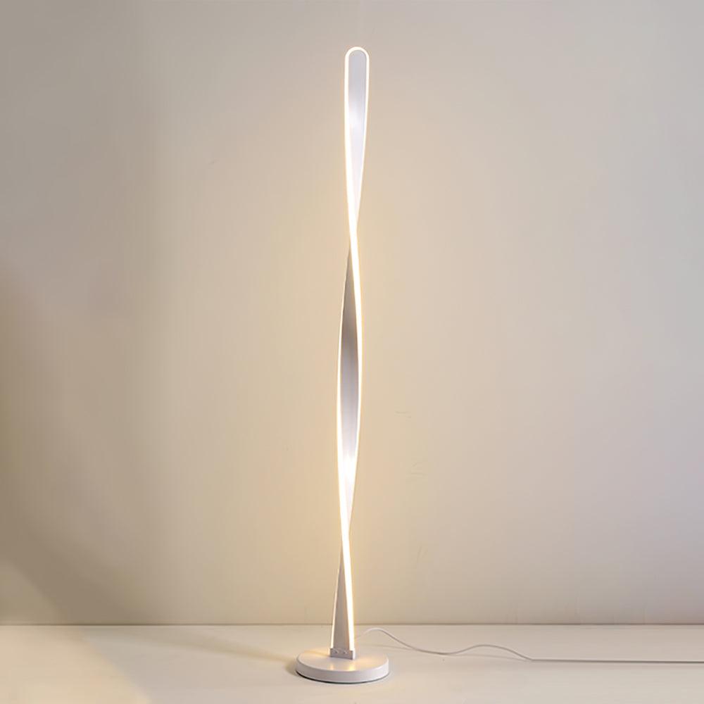 Twisted Aluminum Stick LED Floor Lamp, 3-Color