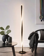 Twisted Aluminum Stick LED Floor Lamp, 3-Color