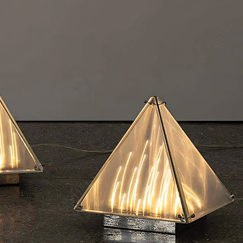 Alux Glass Pyramid LED Table Lamp