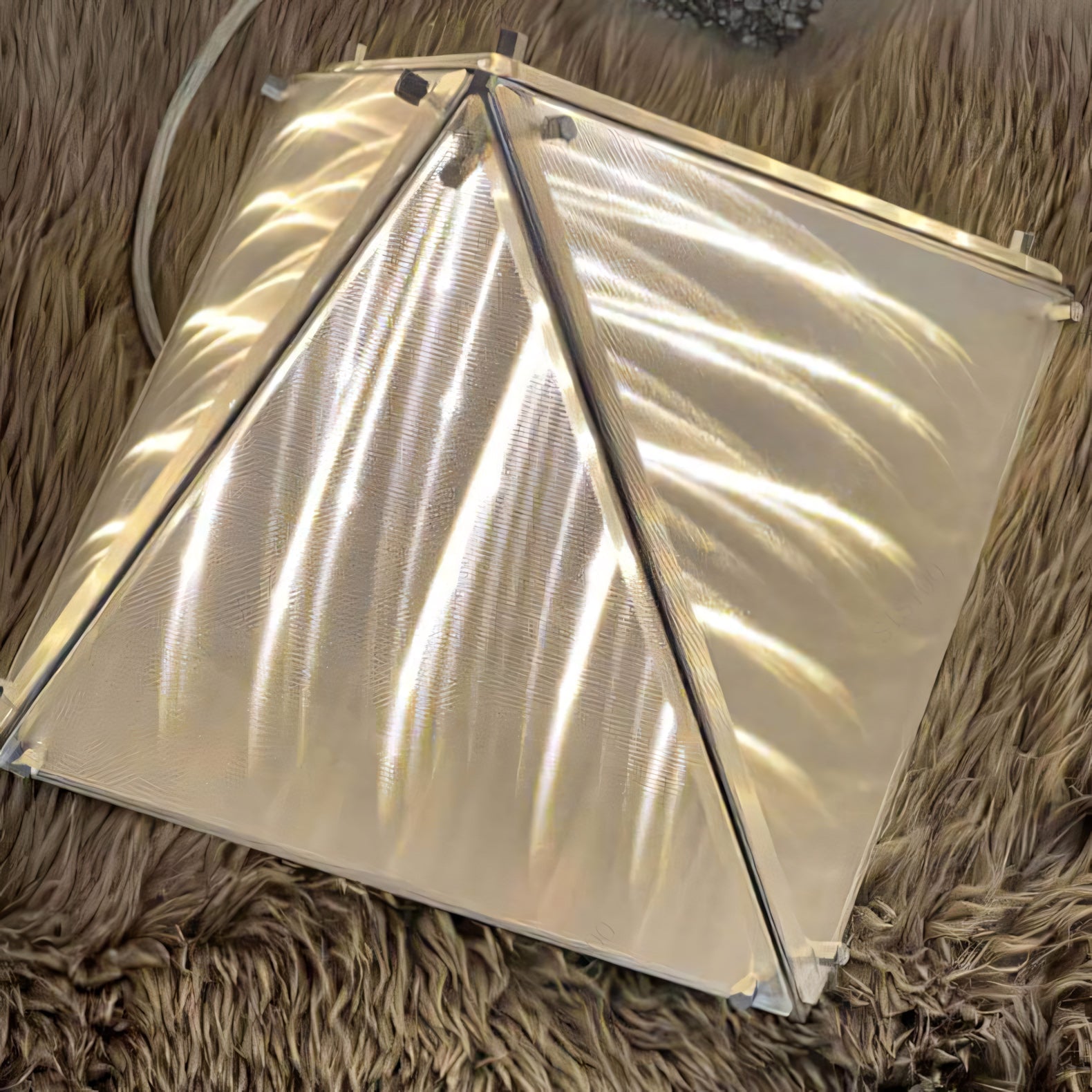 Alux Glass Pyramid LED Table Lamp