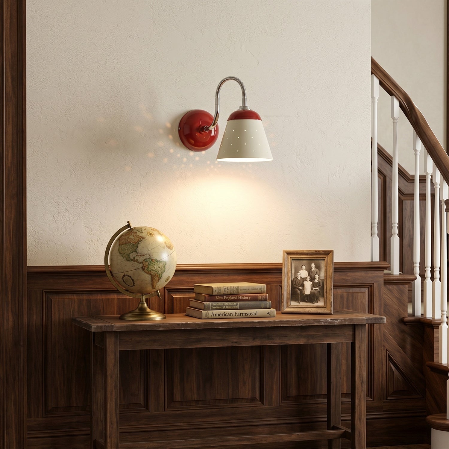 Alva Perforated Gooseneck Wall Sconce