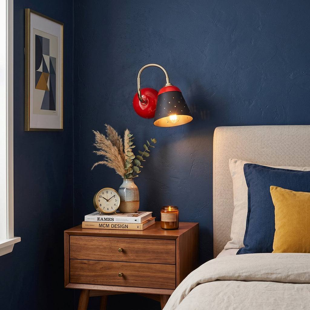 Alva Perforated Gooseneck Wall Sconce