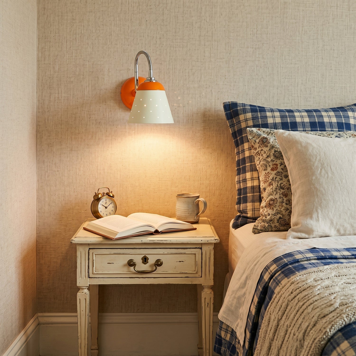 Alva Perforated Gooseneck Wall Sconce