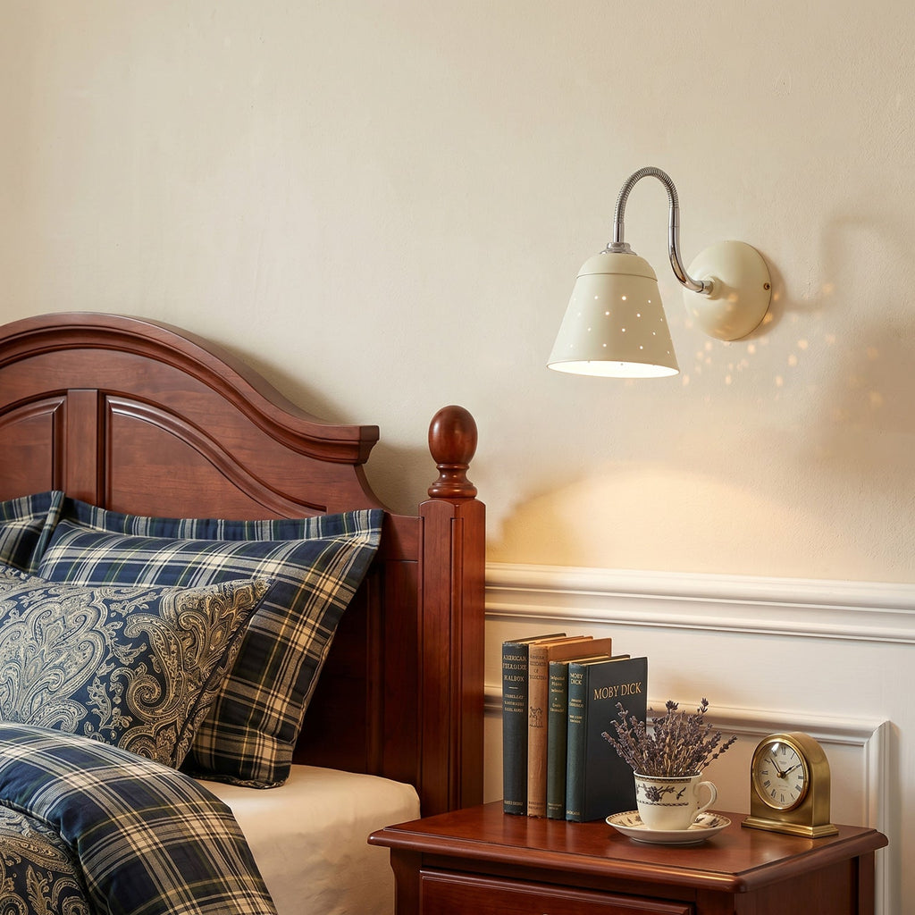 Alva Perforated Gooseneck Wall Sconce