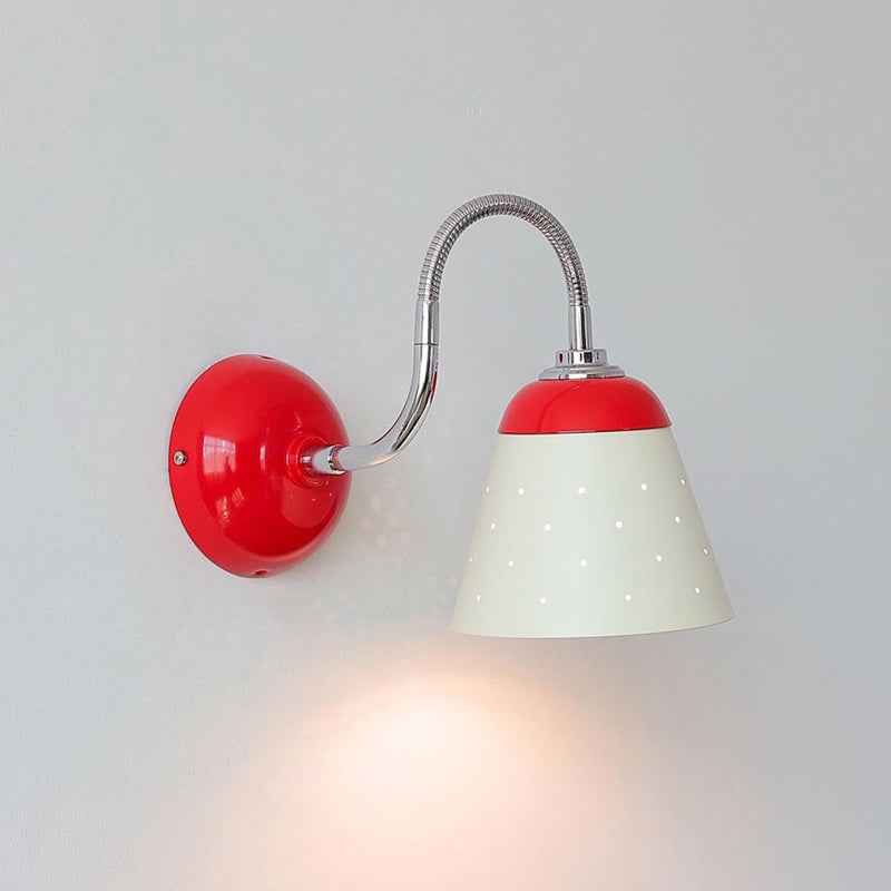 Alva Perforated Gooseneck Wall Sconce