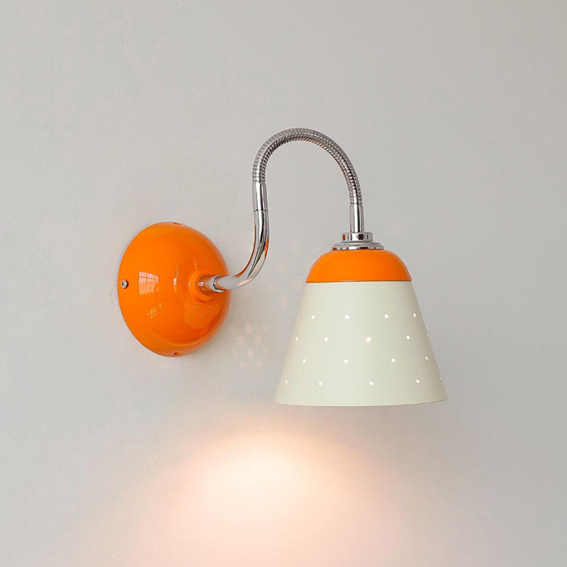 Alva Perforated Gooseneck Wall Sconce