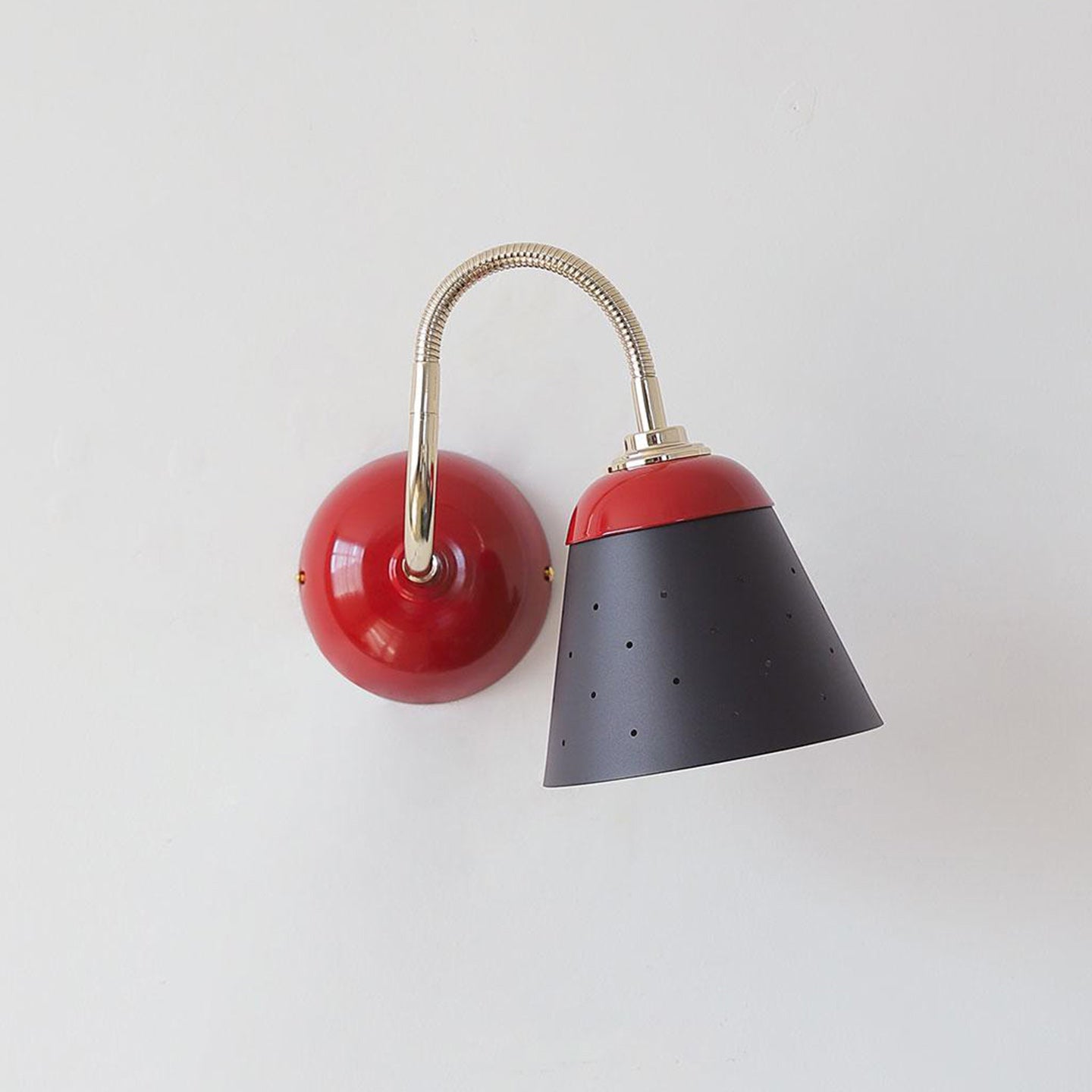 Alva Perforated Gooseneck Wall Sconce