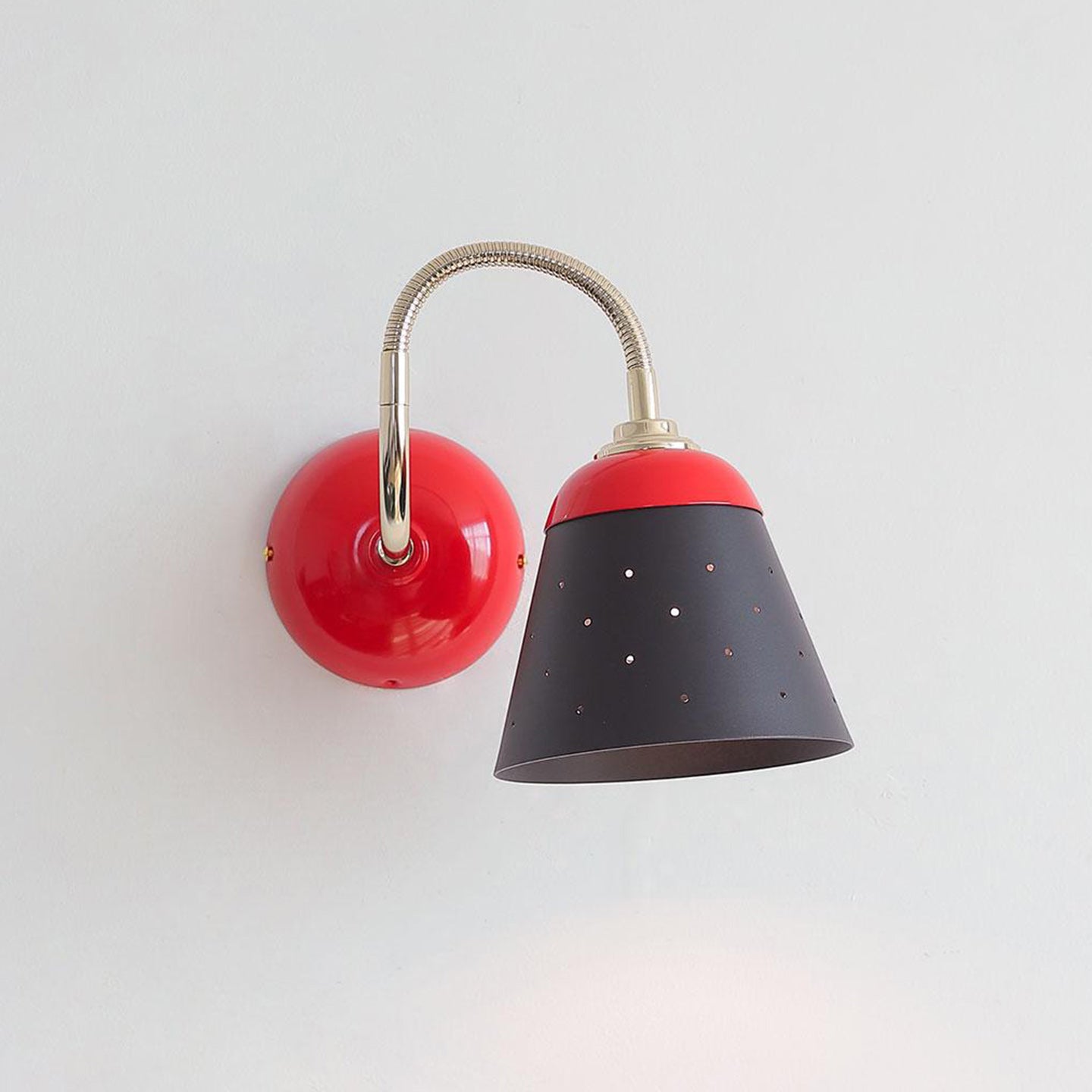 Alva Perforated Gooseneck Wall Sconce