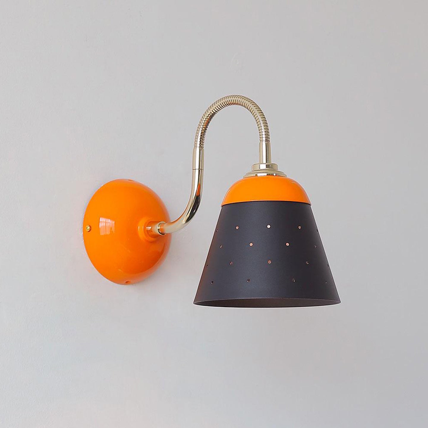 Alva Perforated Gooseneck Wall Sconce