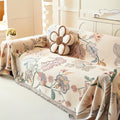 Amara: Sofa Cover with Floral Jacquard Pattern & Reversible Design – for Living Room & Couch