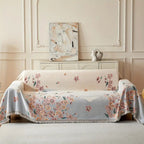 Amara: Sofa Cover with Floral Jacquard Pattern & Reversible Design – for Living Room & Couch