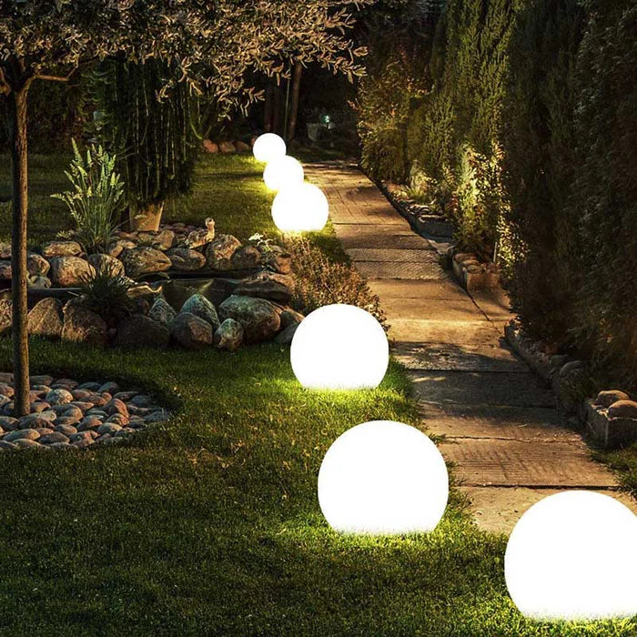 AmbiBall: Modern Outdoor Garden Light LED Sphere Shape, Rechargeable & Color Changing – Decorative for Garden & Terrace