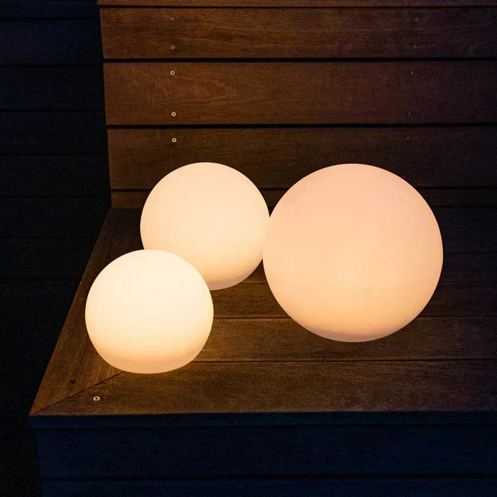 AmbiBall: Modern Outdoor Garden Light LED Sphere Shape, Rechargeable & Color Changing – Decorative for Garden & Terrace