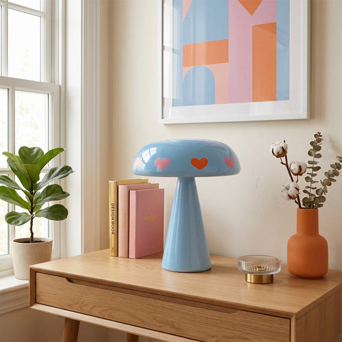 Amore Heart-Glow Mushroom Lamp (Cordless)