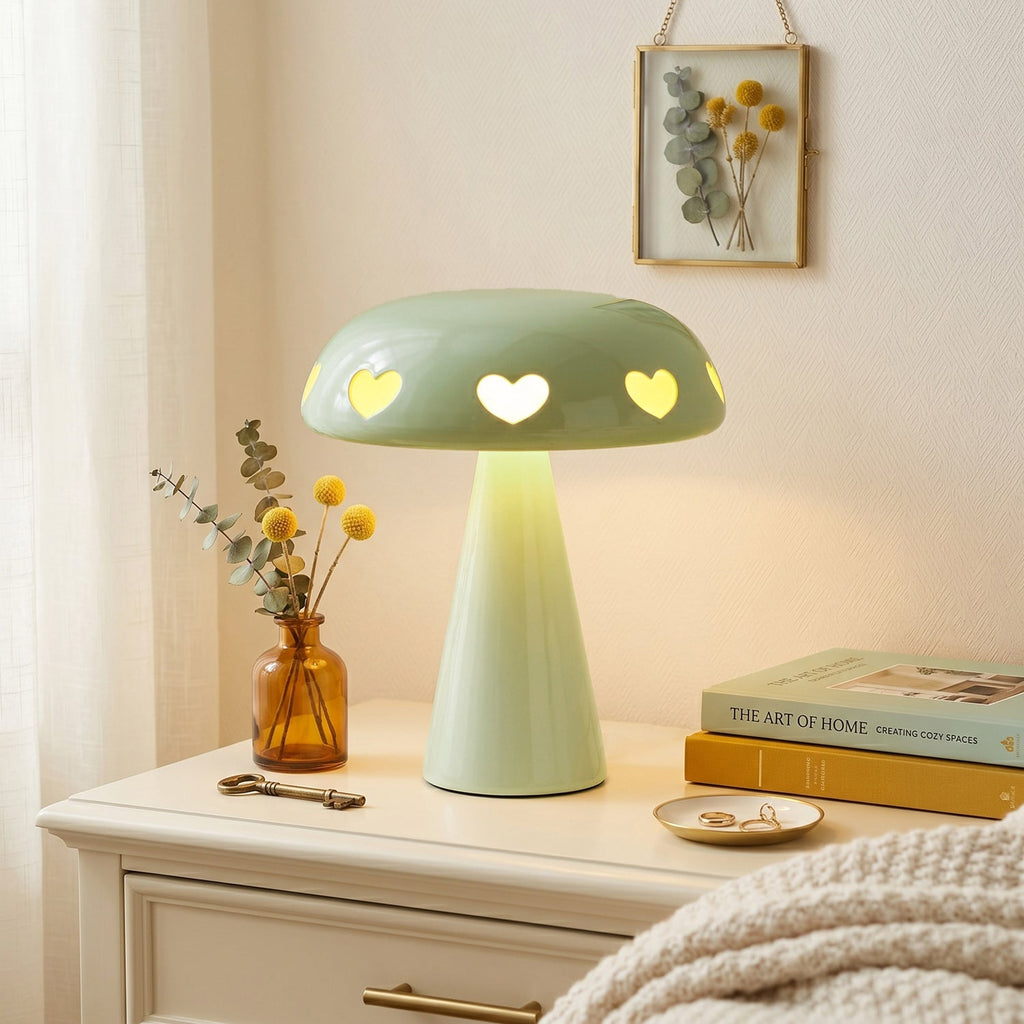 Amore Heart-Glow Mushroom Lamp (Cordless)
