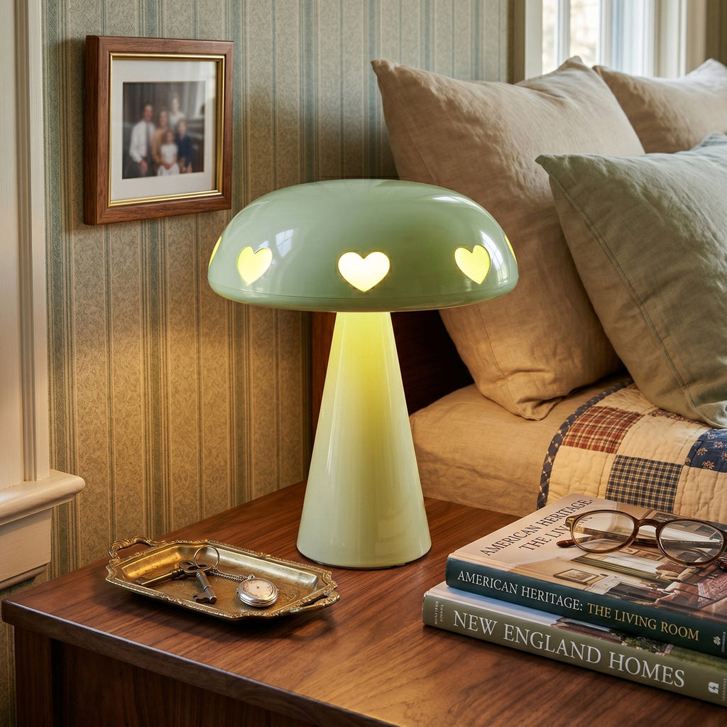 Amore Heart-Glow Mushroom Lamp (Cordless)