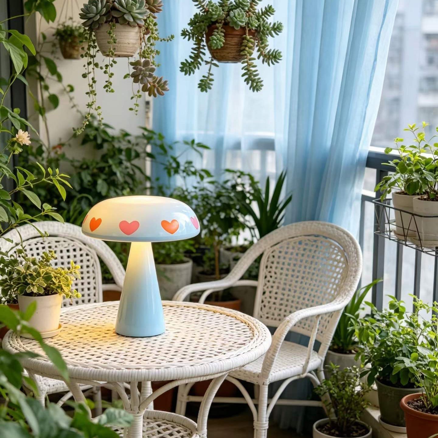 Amore Heart-Glow Mushroom Lamp (Cordless)