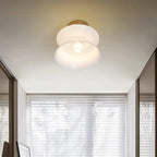 Anath Opal Glass Flush Ceiling Light