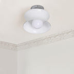 Anath Opal Glass Flush Ceiling Light