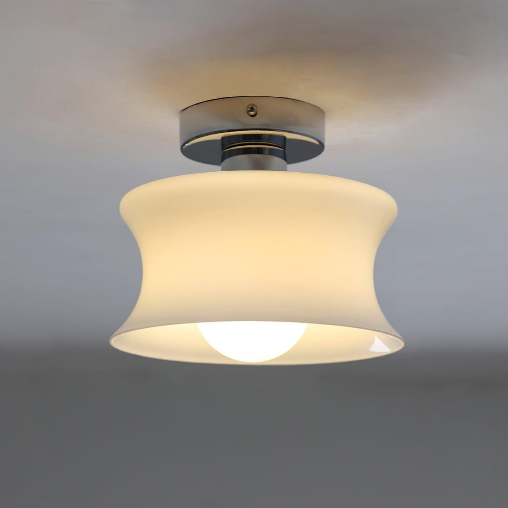 Anath Opal Glass Flush Ceiling Light