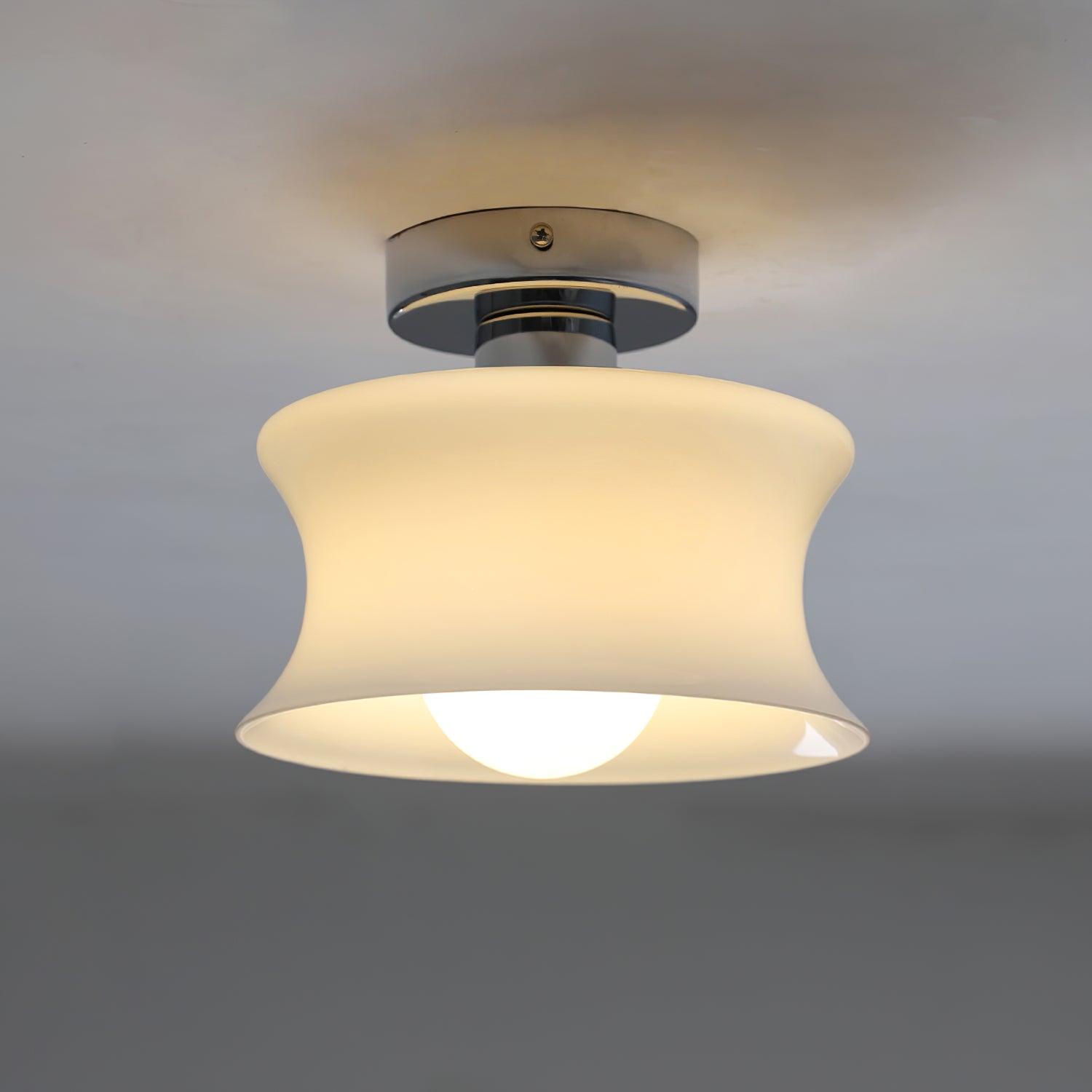 Anath Opal Glass Flush Ceiling Light