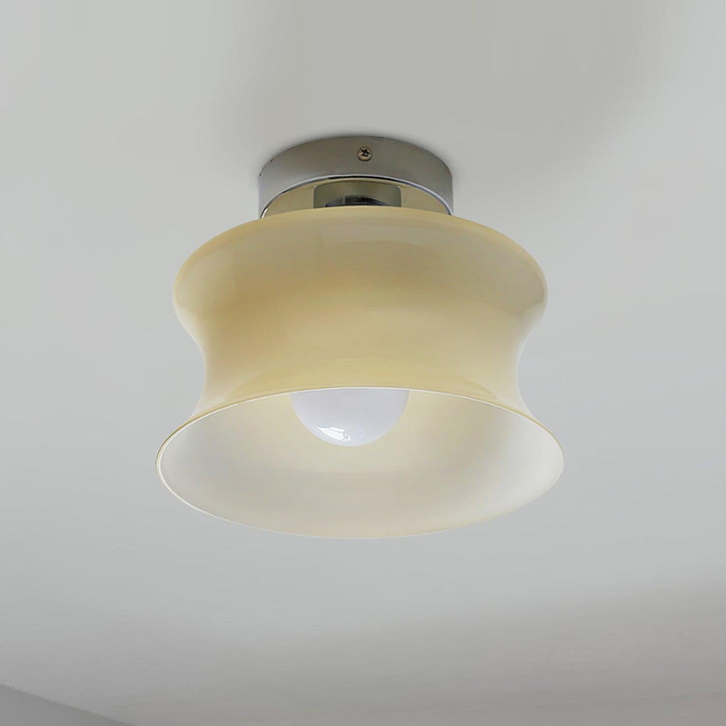 Anath Opal Glass Flush Ceiling Light
