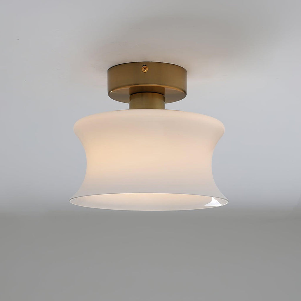 Anath Opal Glass Flush Ceiling Light