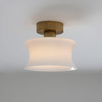 Anath Opal Glass Flush Ceiling Light
