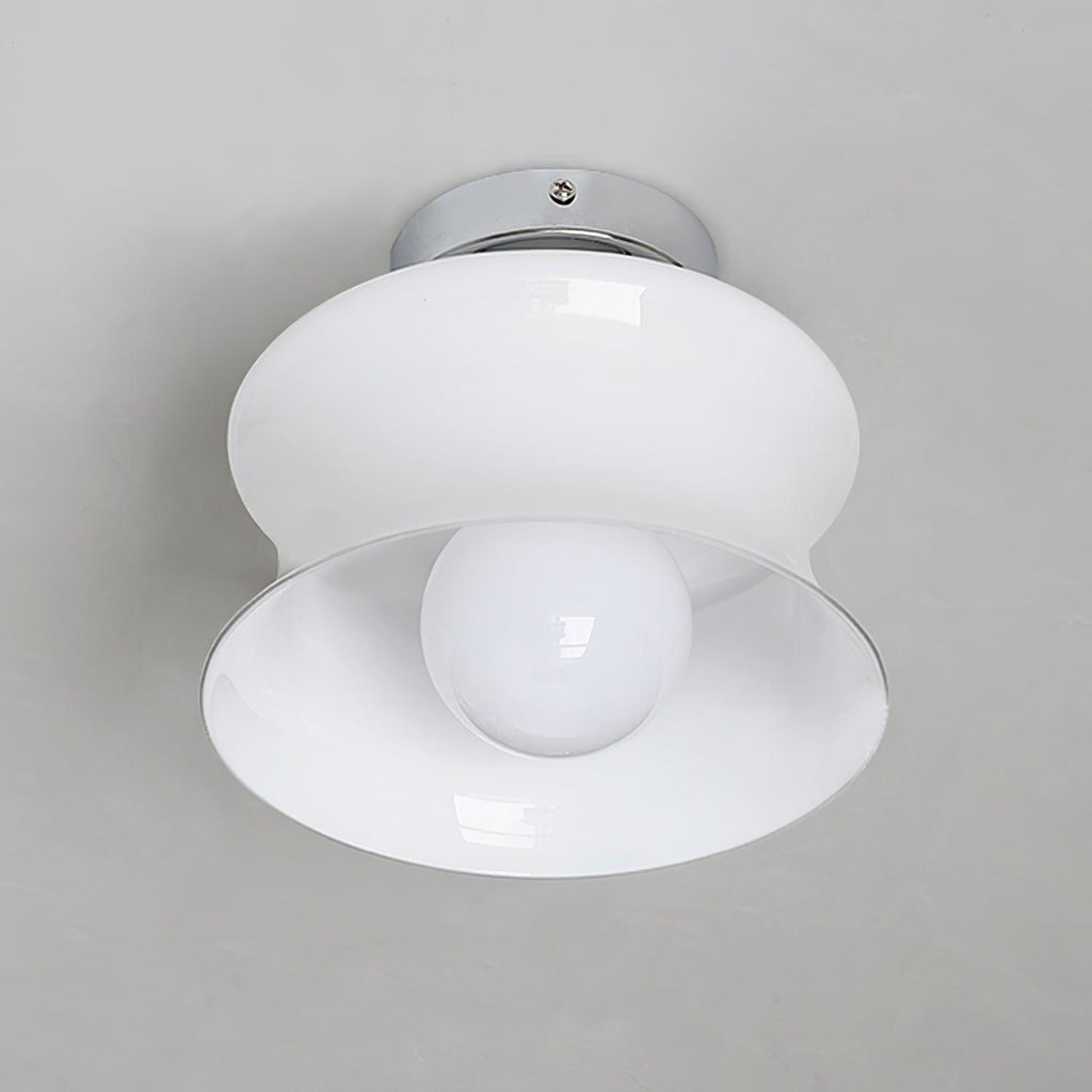 Anath Opal Glass Flush Ceiling Light