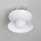 Anath Opal Glass Flush Ceiling Light