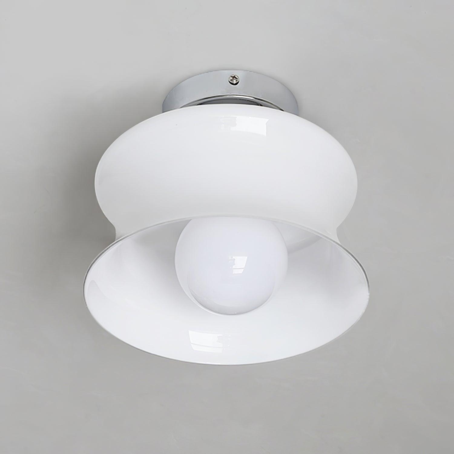 Anath Opal Glass Flush Ceiling Light