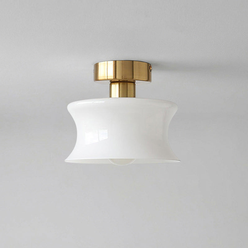 Anath Opal Glass Flush Ceiling Light