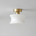 Anath Opal Glass Flush Ceiling Light