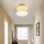 Anath Opal Glass Flush Ceiling Light