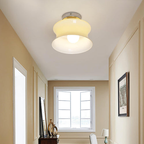 Anath Opal Glass Flush Ceiling Light