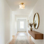 Anath Opal Glass Flush Ceiling Light