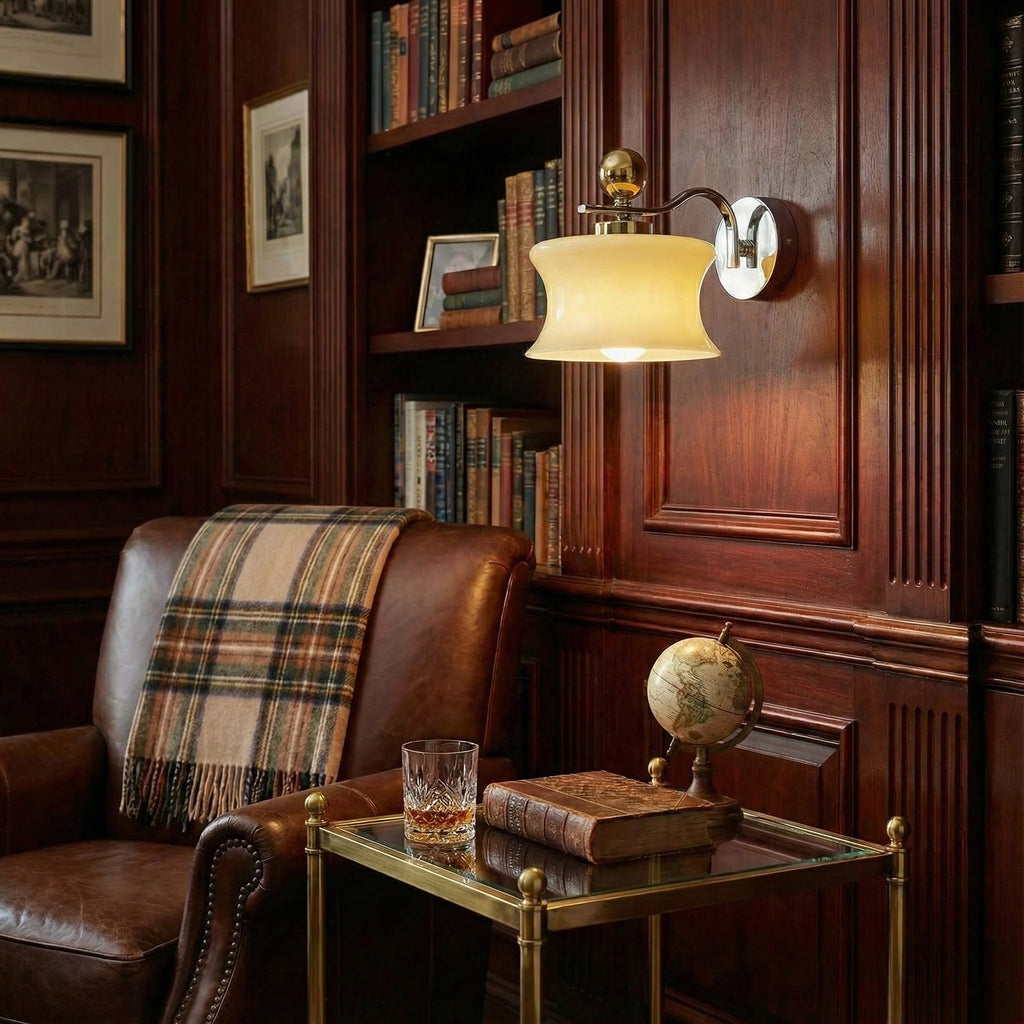 Anath Two-Tone Metal & Glass Wall Sconce