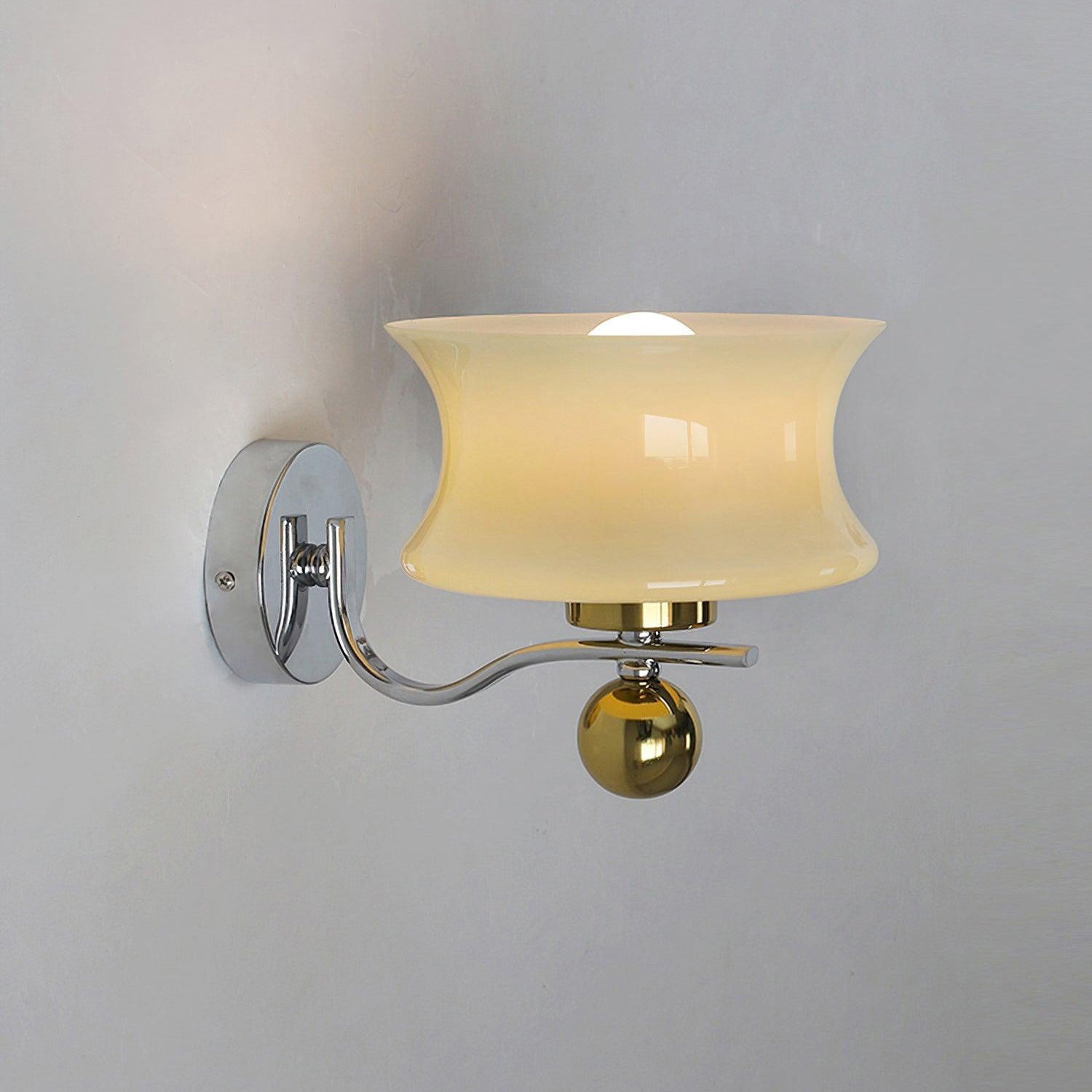 Anath Two-Tone Metal & Glass Wall Sconce