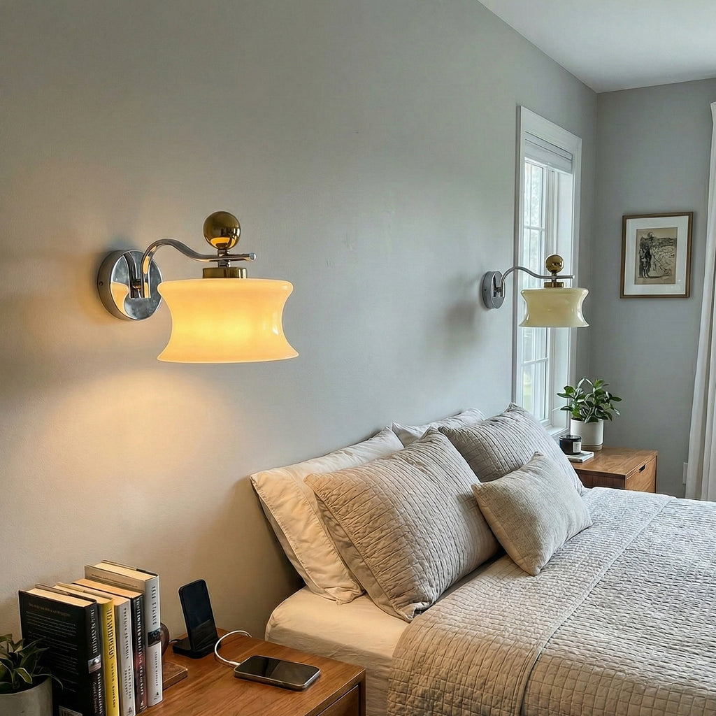 Anath Two-Tone Metal & Glass Wall Sconce