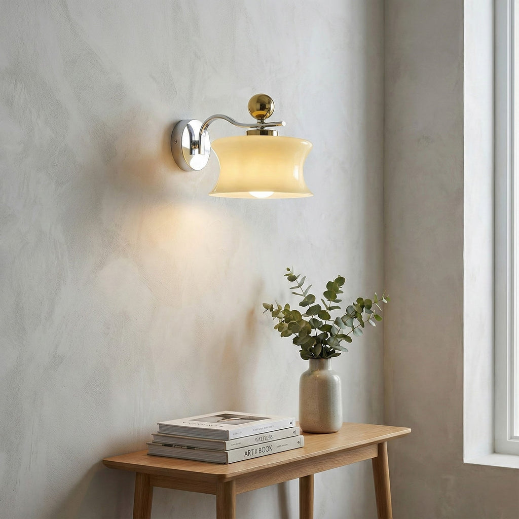 Anath Two-Tone Metal & Glass Wall Sconce