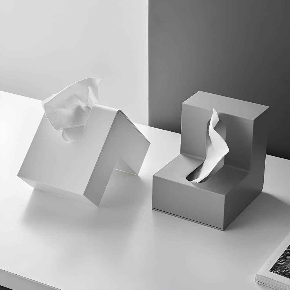 Brix Tissuehouder | Ruimtebesparend L-Design, Lichtgewicht Kunststof