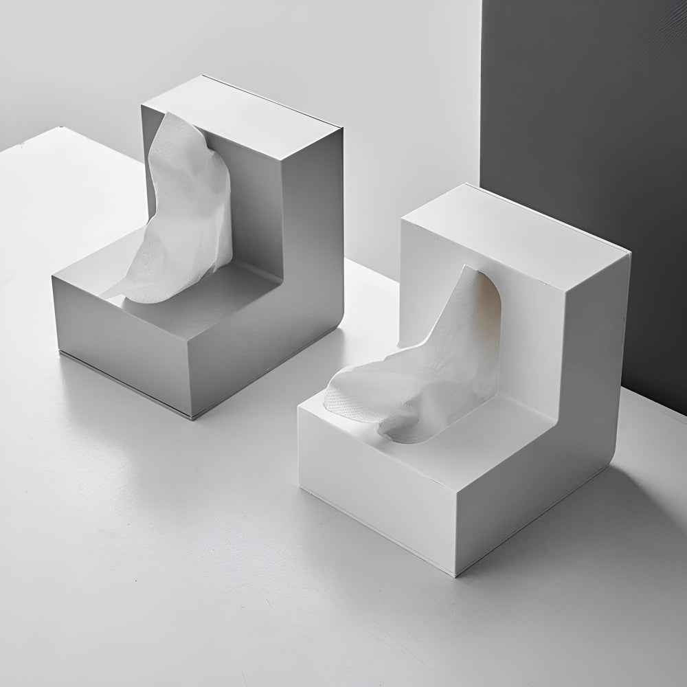 Brix Tissuehouder | Ruimtebesparend L-Design, Lichtgewicht Kunststof