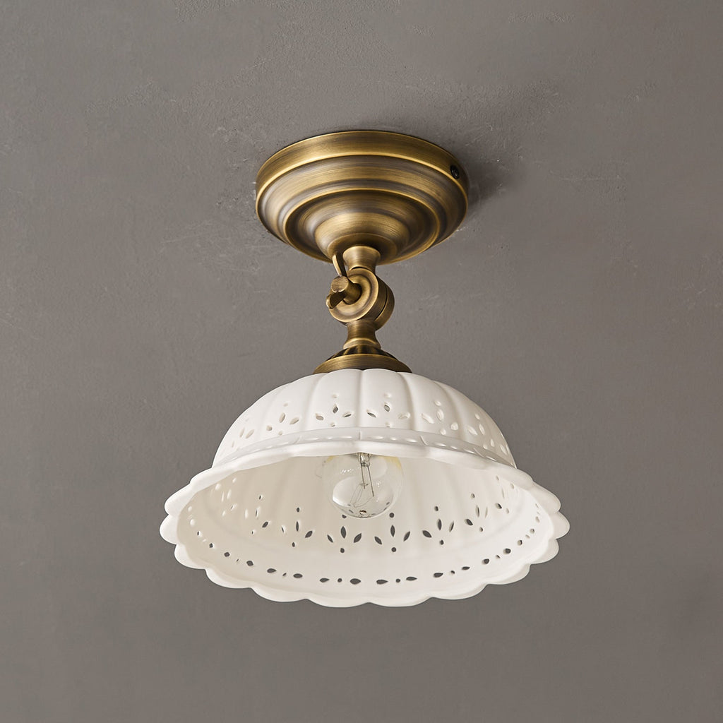 Anita Ceramic Semi-Flush Ceiling Light